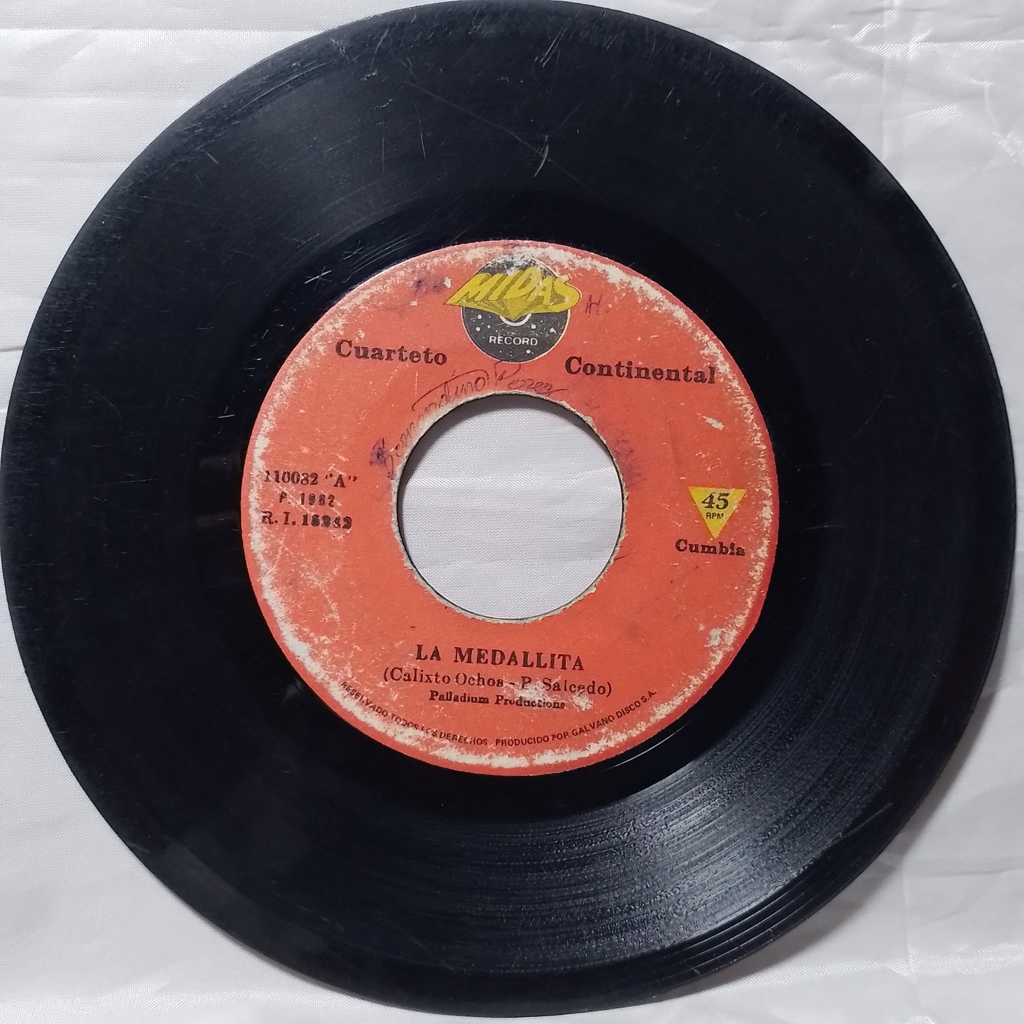 single 7" Cuarteto Continental Caballo Viejo / La Medallita made peru 1986 latin cumbia