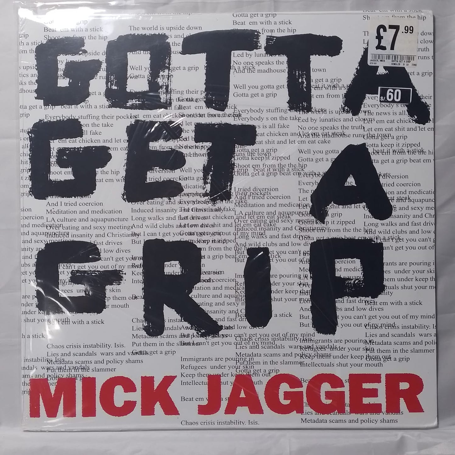 maxi single 12" Mick Jagger Gotta Get A Grip England Lost made inglaterra 2017 rock