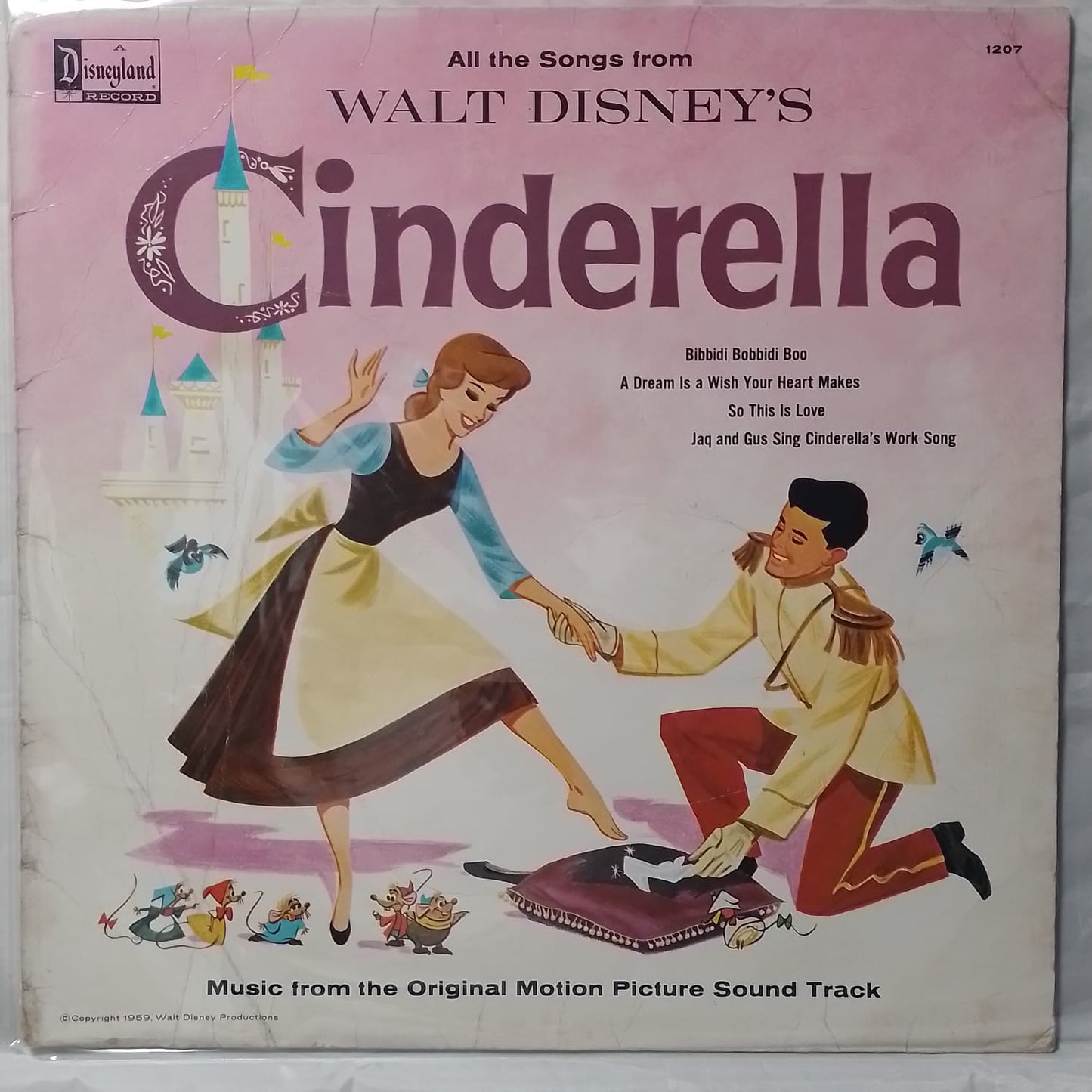 lp Cinderella Walt Disney soundtrack made usa 1963 soundtrack