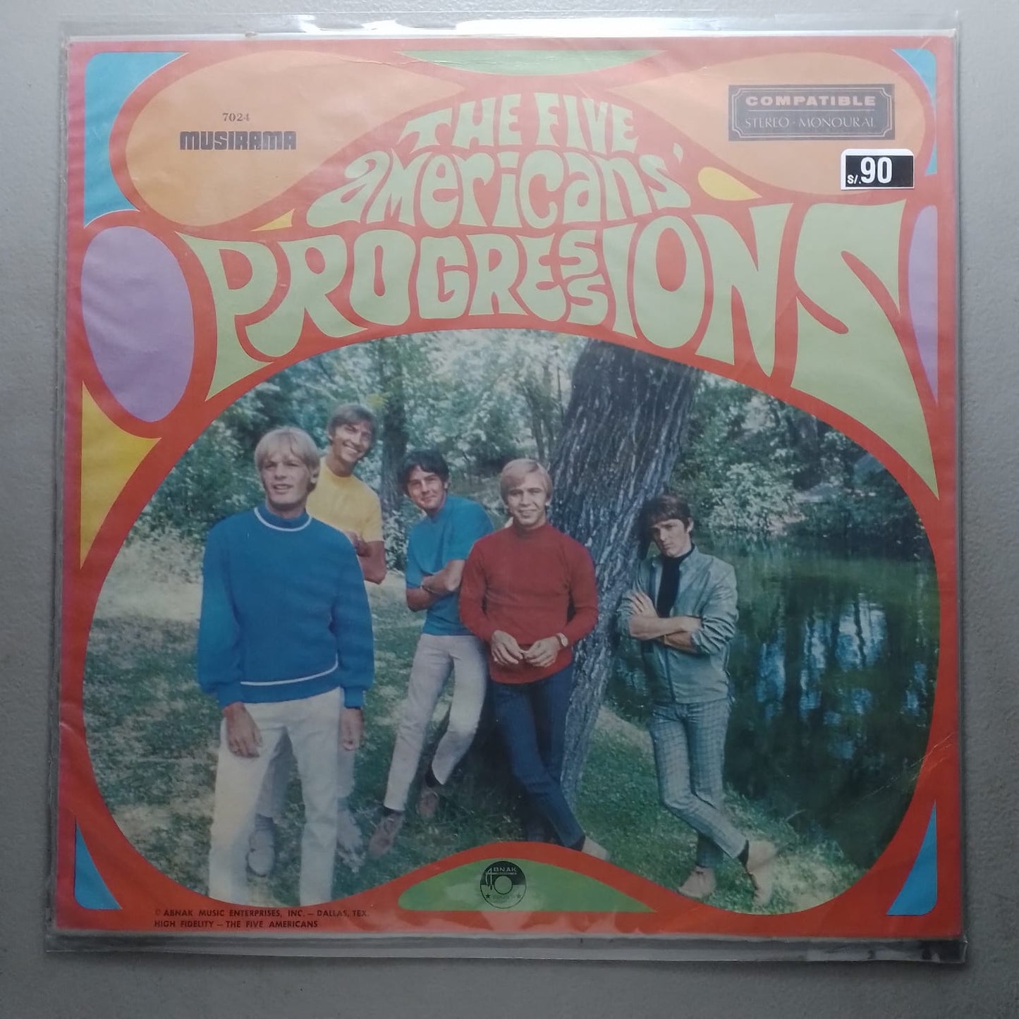 lp The Five Americans Progressions made venezuela 1967 rock garage