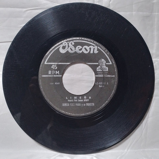 single 7" Damaso Perez Prado And His Orchestra Limeña / Dengue Nº 6 made peru 1964 mambo latin