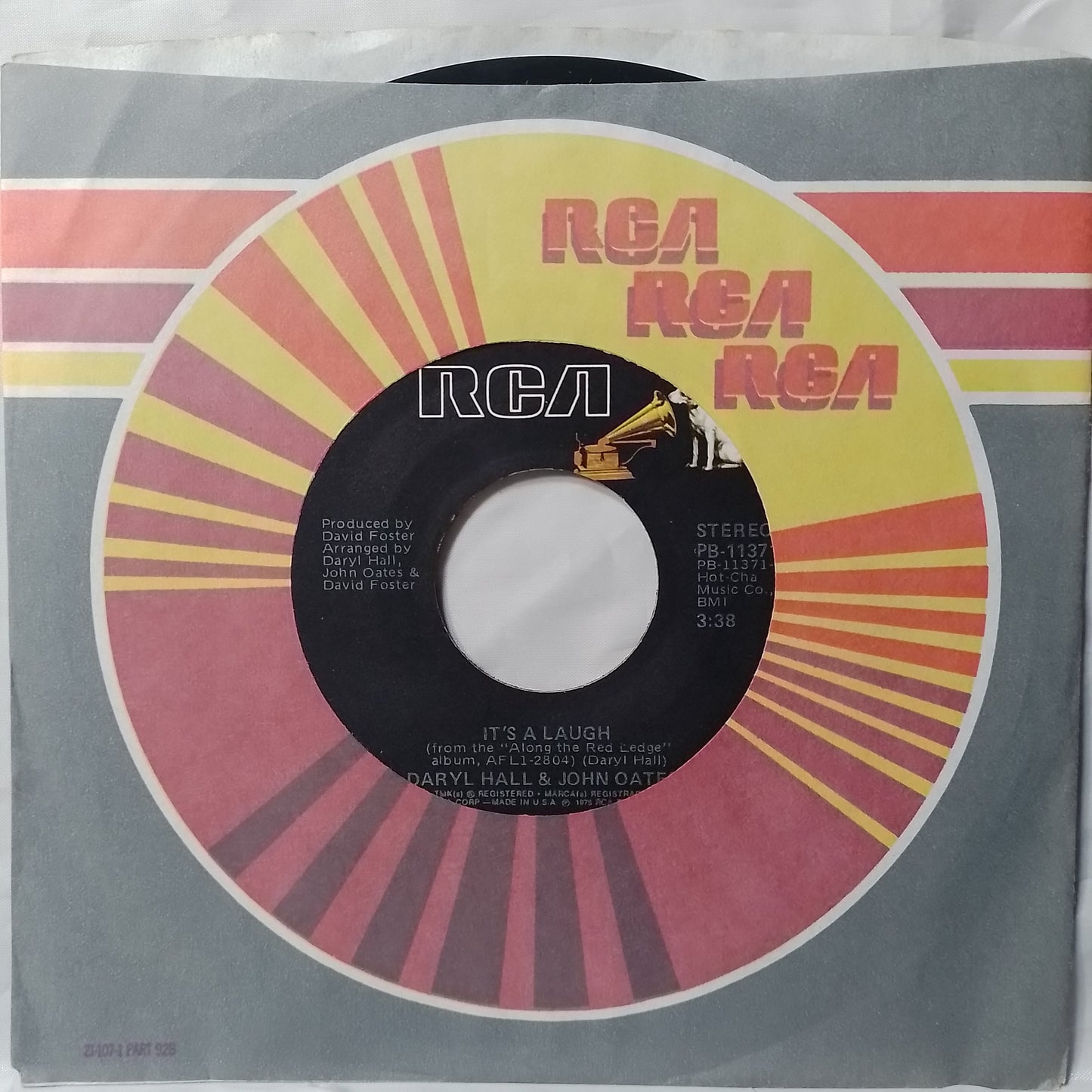 single 7" Daryl Hall & John Oates It's A Laugh / Serious Music made usa 1978 con funda original rock