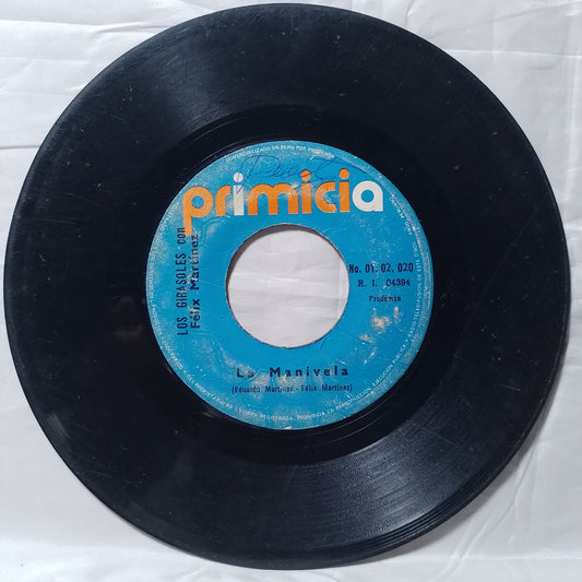 single 7" Los Girasoles Con Félix Martínez La Manivela / La Bolita made peru latin cumbia