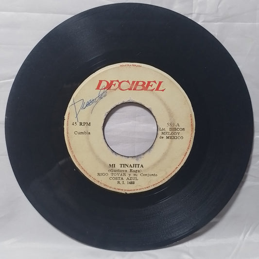 single 7" Rigo Tovar Y Su Conjunto Costa Azul Mi Tinajita / Matamoros Querido made peru 1972 latin rock cumbia