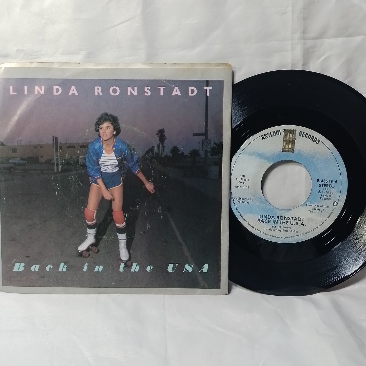 single 7" Linda Ronstadt Back In The U.S.A. / White Rhythm & Blues made usa 1978 con funda original pop rock