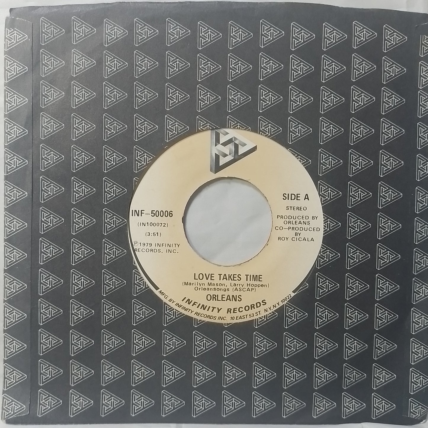 single 7" Orleans Love Takes Time / Isn't It Easy made usa 1979 con funda original pop rock