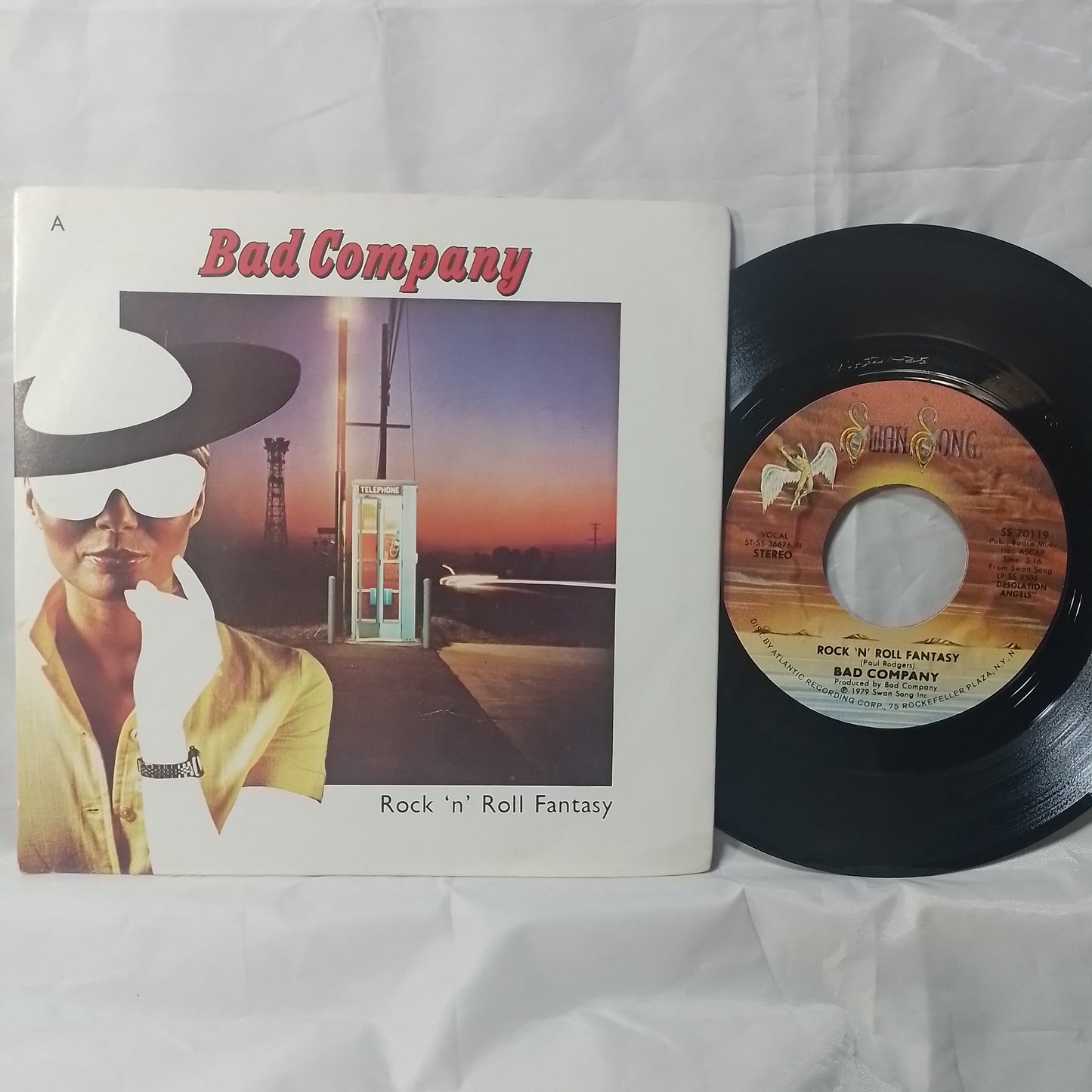 single 7" Bad Company Rock N Roll Fantasy / Crazy Circles made usa 1979 con funda original rock