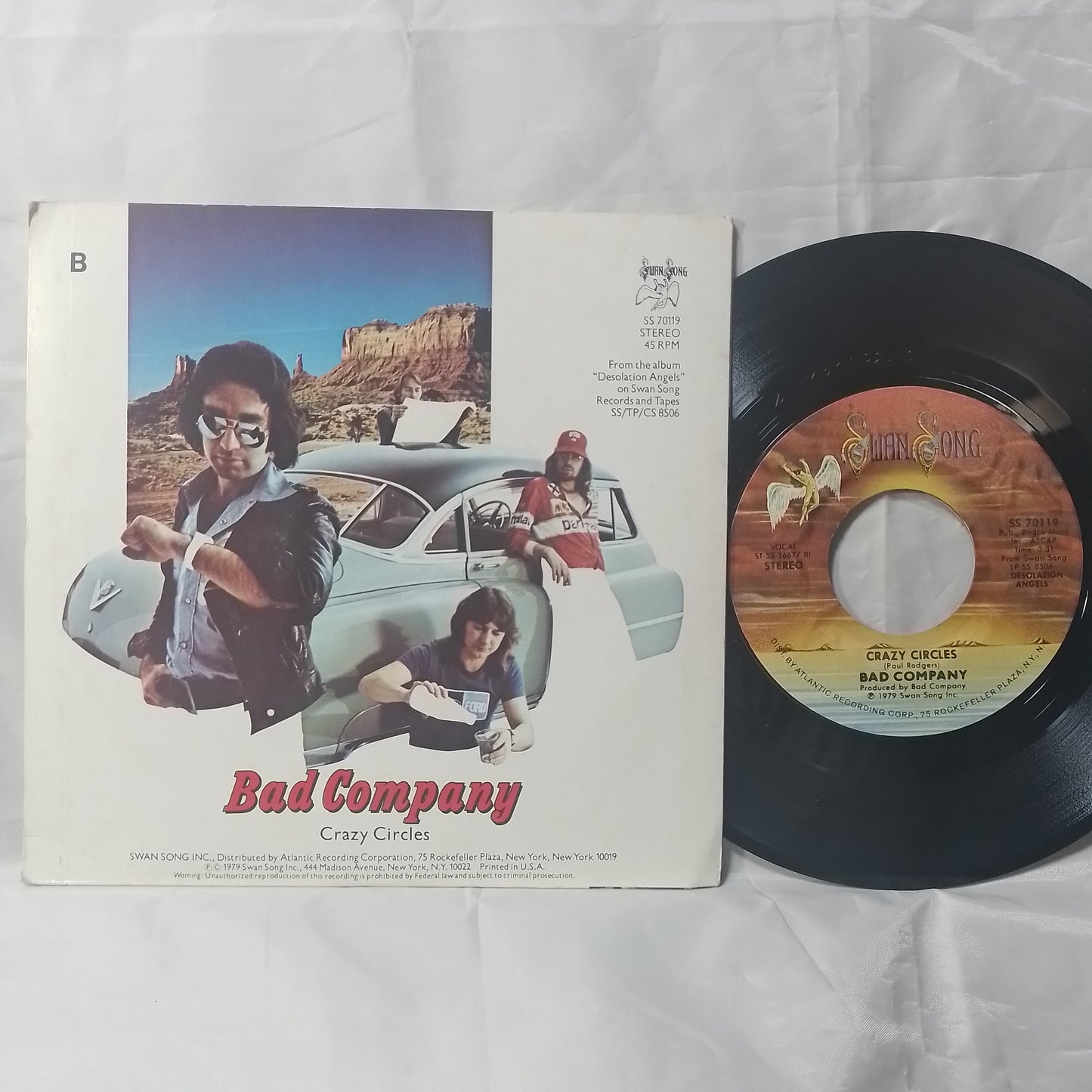 single 7" Bad Company Rock N Roll Fantasy / Crazy Circles made usa 1979 con funda original rock