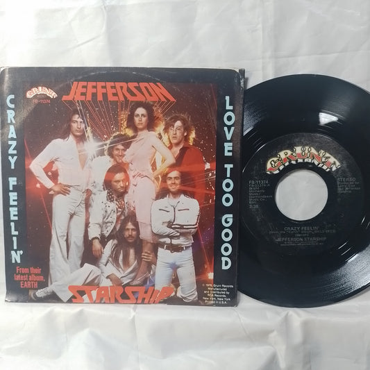 single 7" Jefferson Starship Crazy Feelin' / Love Too Good made usa 1978 con funda original rock