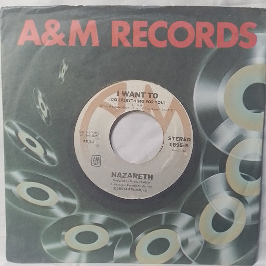 single 7" Nazareth I Want To (Do Everything For You) / I Don't Want To Go On Without You made usa 1976 con funda original rock