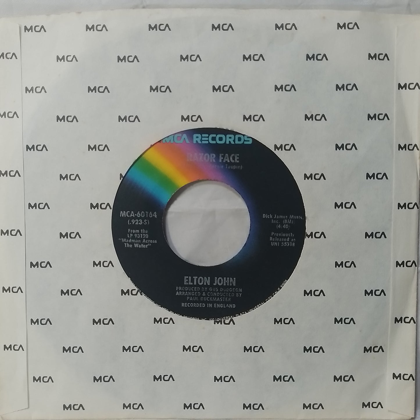 single 7" Elton John Tiny Dancer / Razor Face made usa 1973 con funda original rock