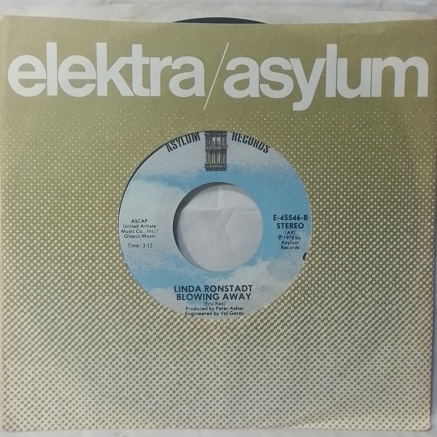 single 7" Linda Ronstadt Ooh Baby Baby / Blowing Away made usa 1978 con funda original pop rock