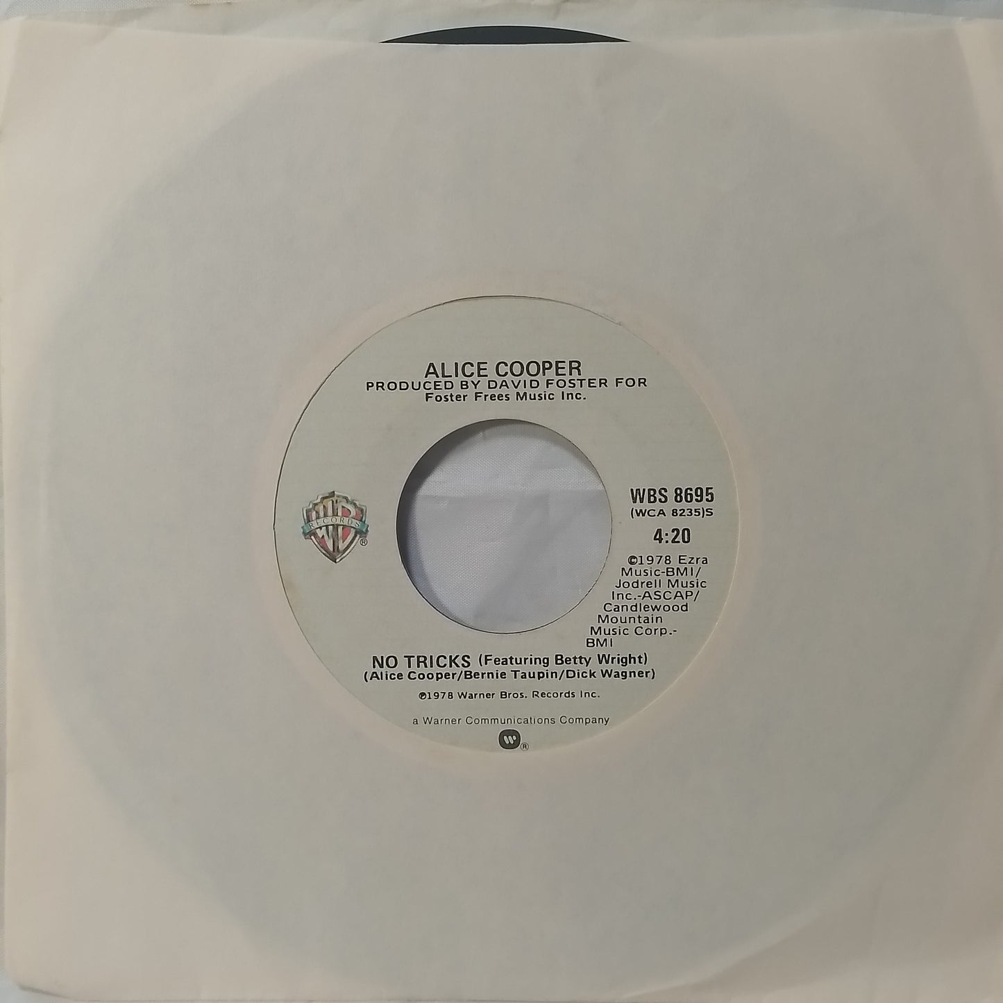 single 7" Alice Cooper How You Gonna See Me Now / No Tricks made usa 1978 con funda original rock