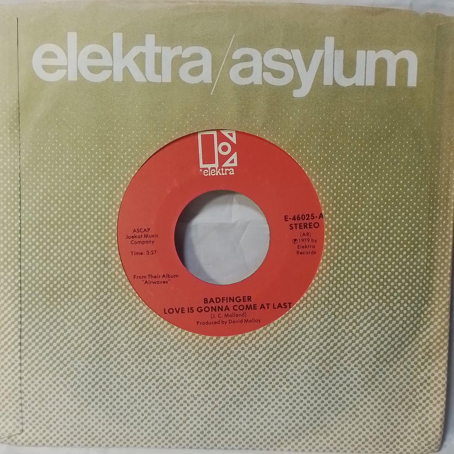 single 7" Badfinger Love Is Gonna Come At Last / Sail Away made usa 1979 con funda original rock