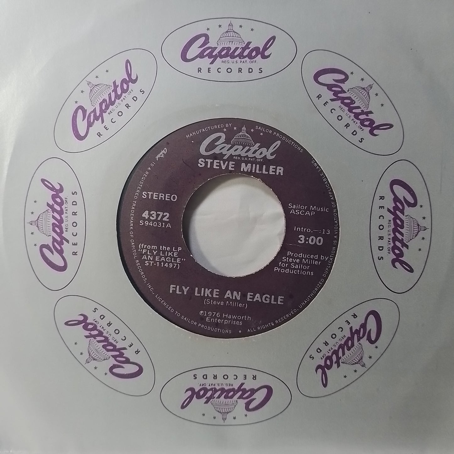 single 7" Steve Miller Fly Like An Eagle / The Lovin' Cup made usa 1976 con funda original rock