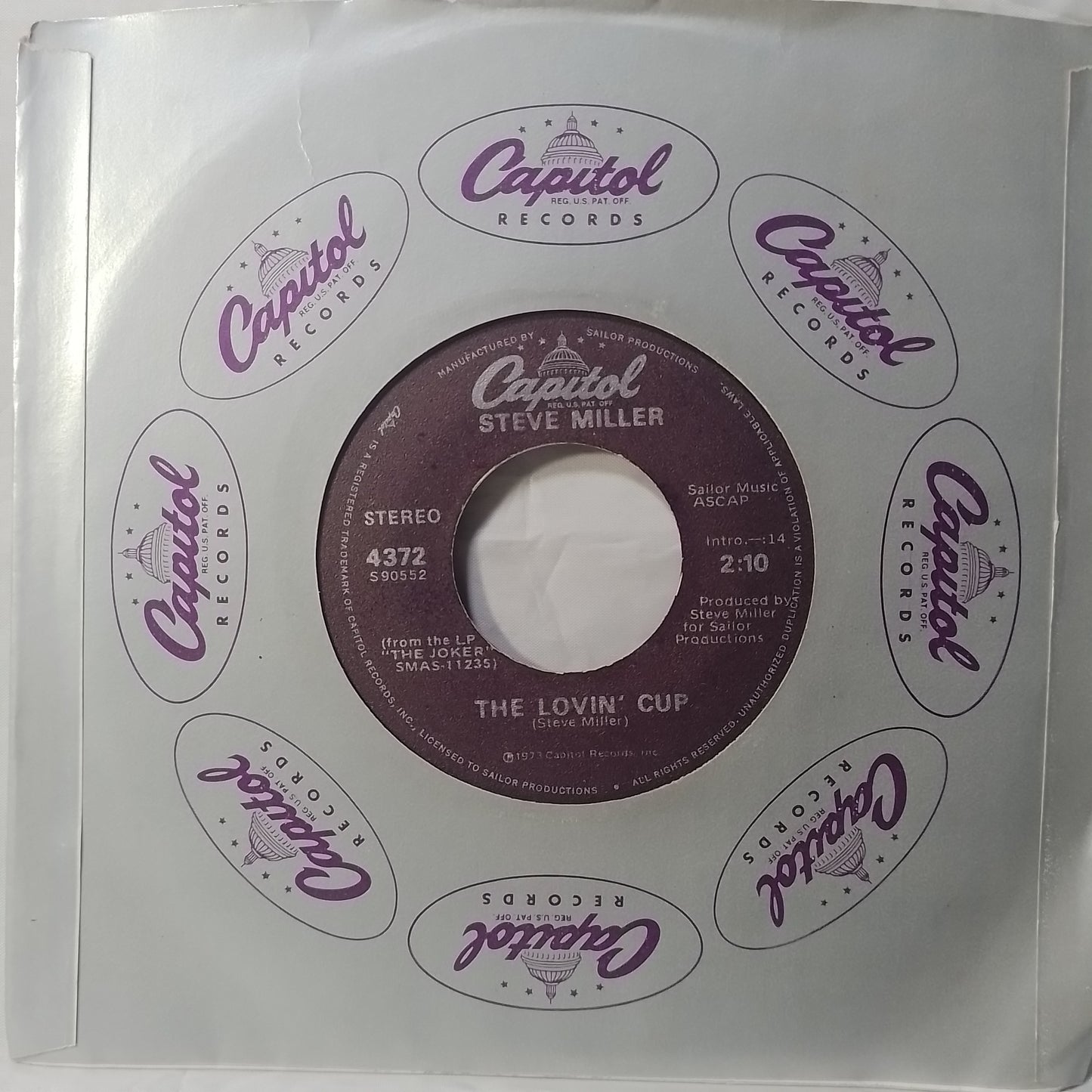 single 7" Steve Miller Fly Like An Eagle / The Lovin' Cup made usa 1976 con funda original rock