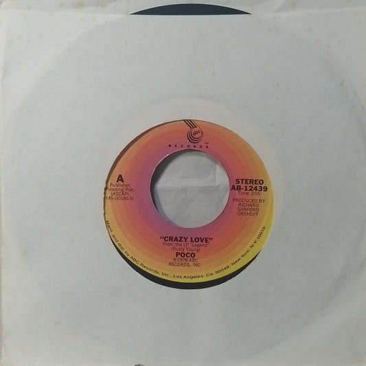 single 7" Poco Crazy Love / Barbados made usa 1978 con funda original rock