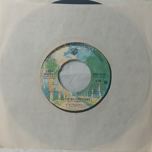 single 7" Gary Wright Touch And Gone / Lost In My Emotions made con funda original disco rock