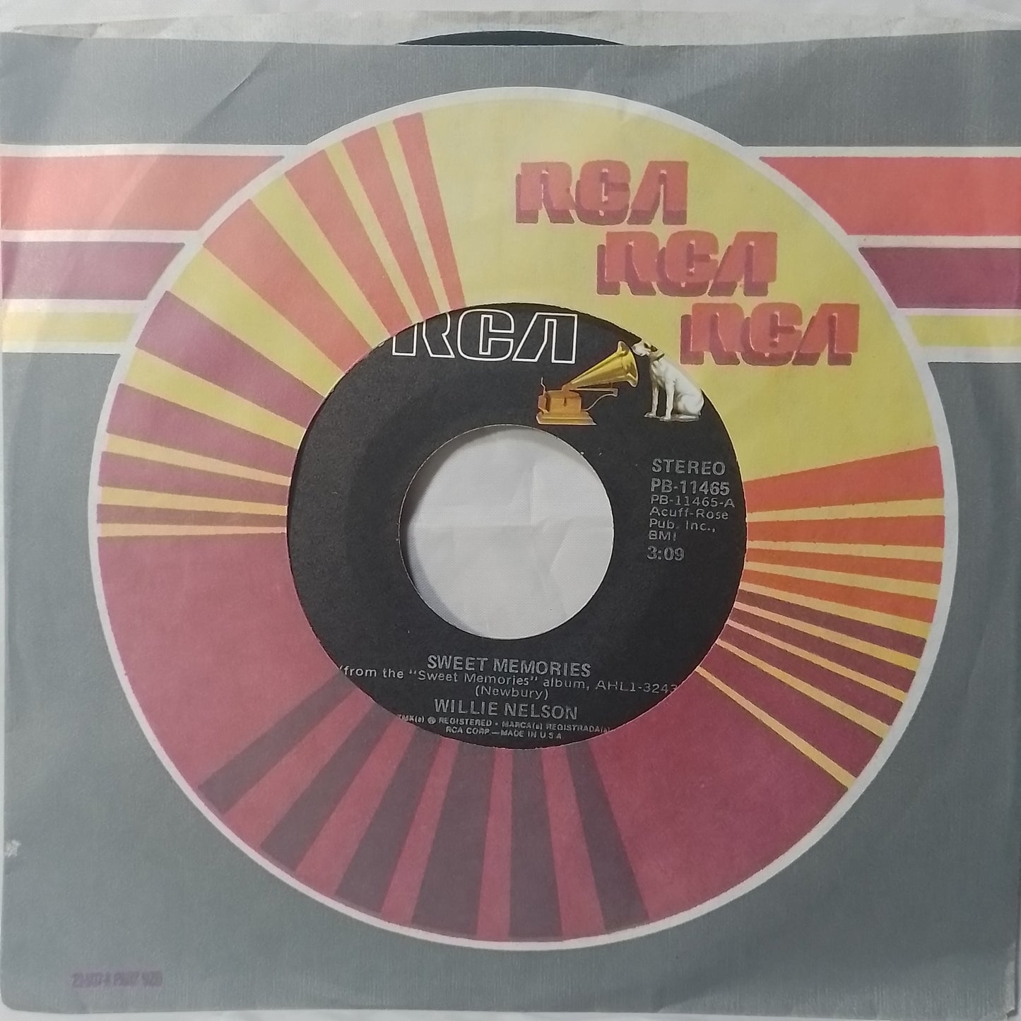 single 7" Willie Nelson Sweet Memories / Little Things made usa 1979 con funda original country