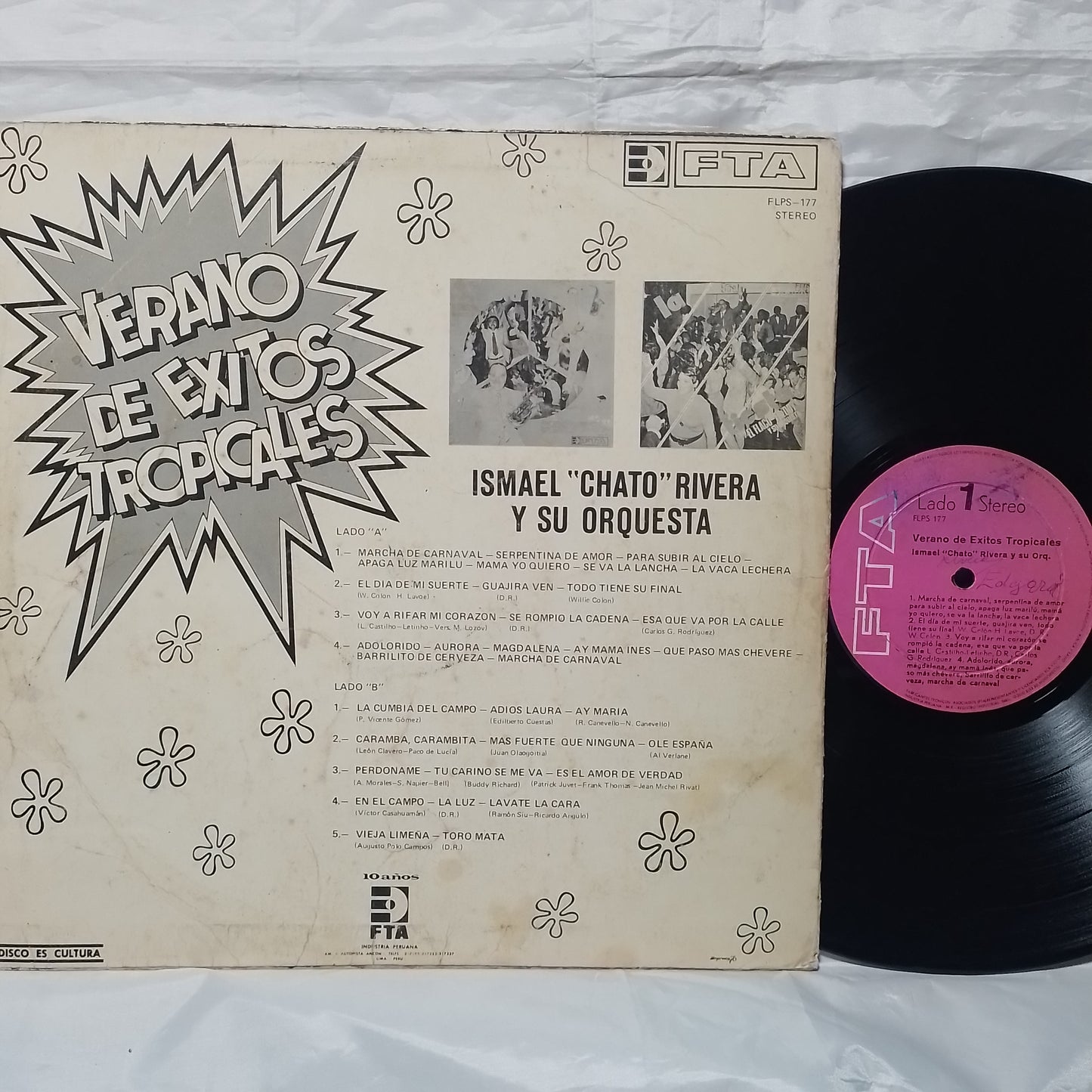 lp Ismael Chato Rivera Y Su Orquesta Verano De Exitos Tropicales made peru latin cumbia