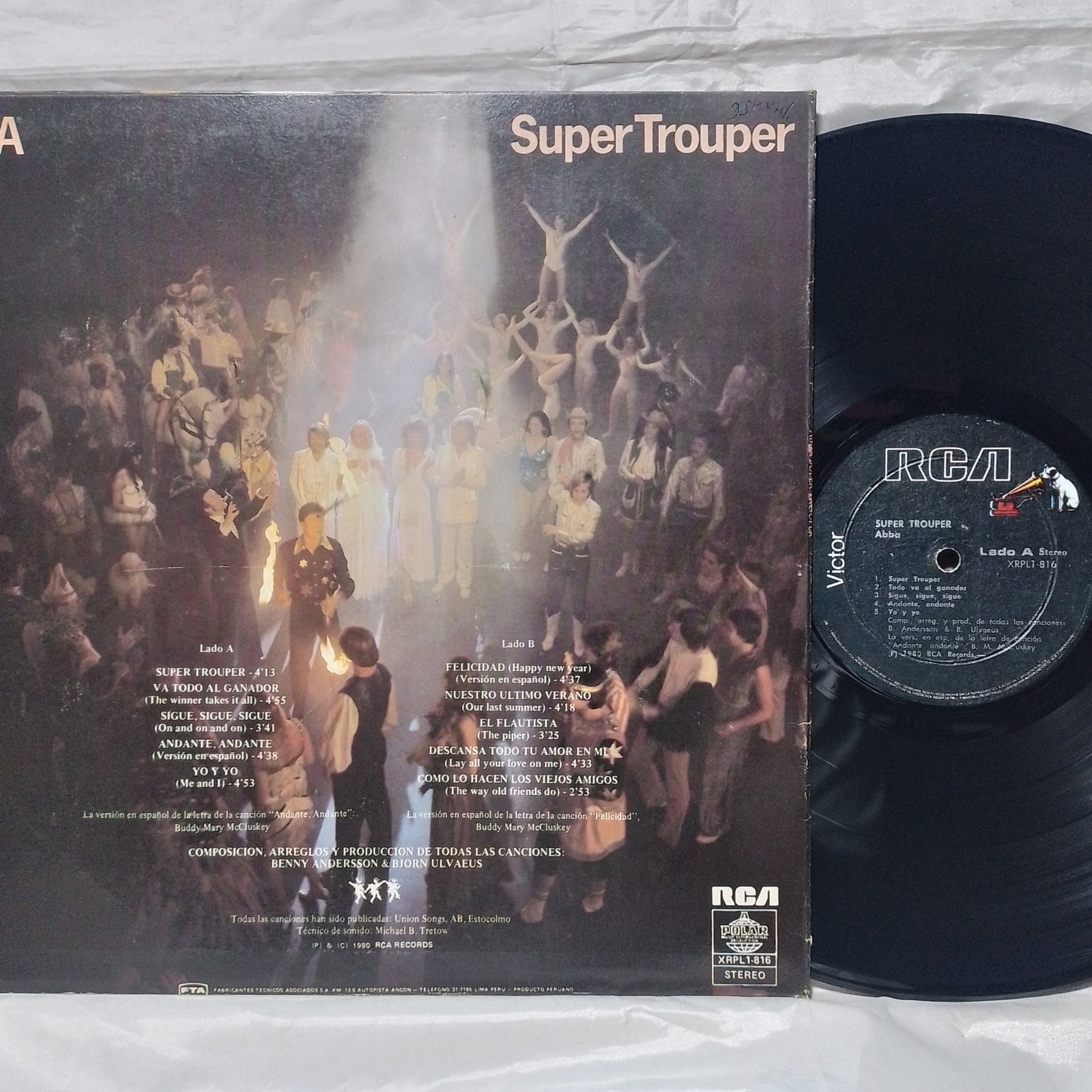 lp abba Super Trouper made peru 1980 pop