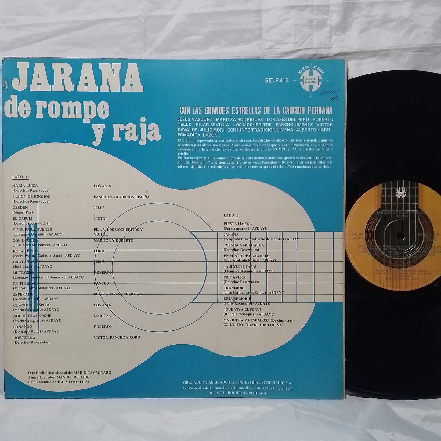 lp Jarana De Rompe Y Raja varios Los Ases Del Peru Jesús Vásquez made peru 1971 criollo folk