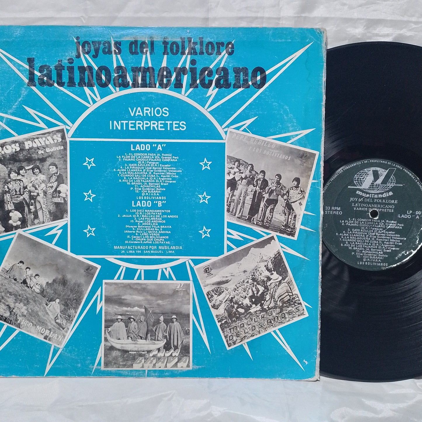 lp joyas del folklore latinoamericano varios los payas los andinos pepe murillo paja brava made peru andean folk