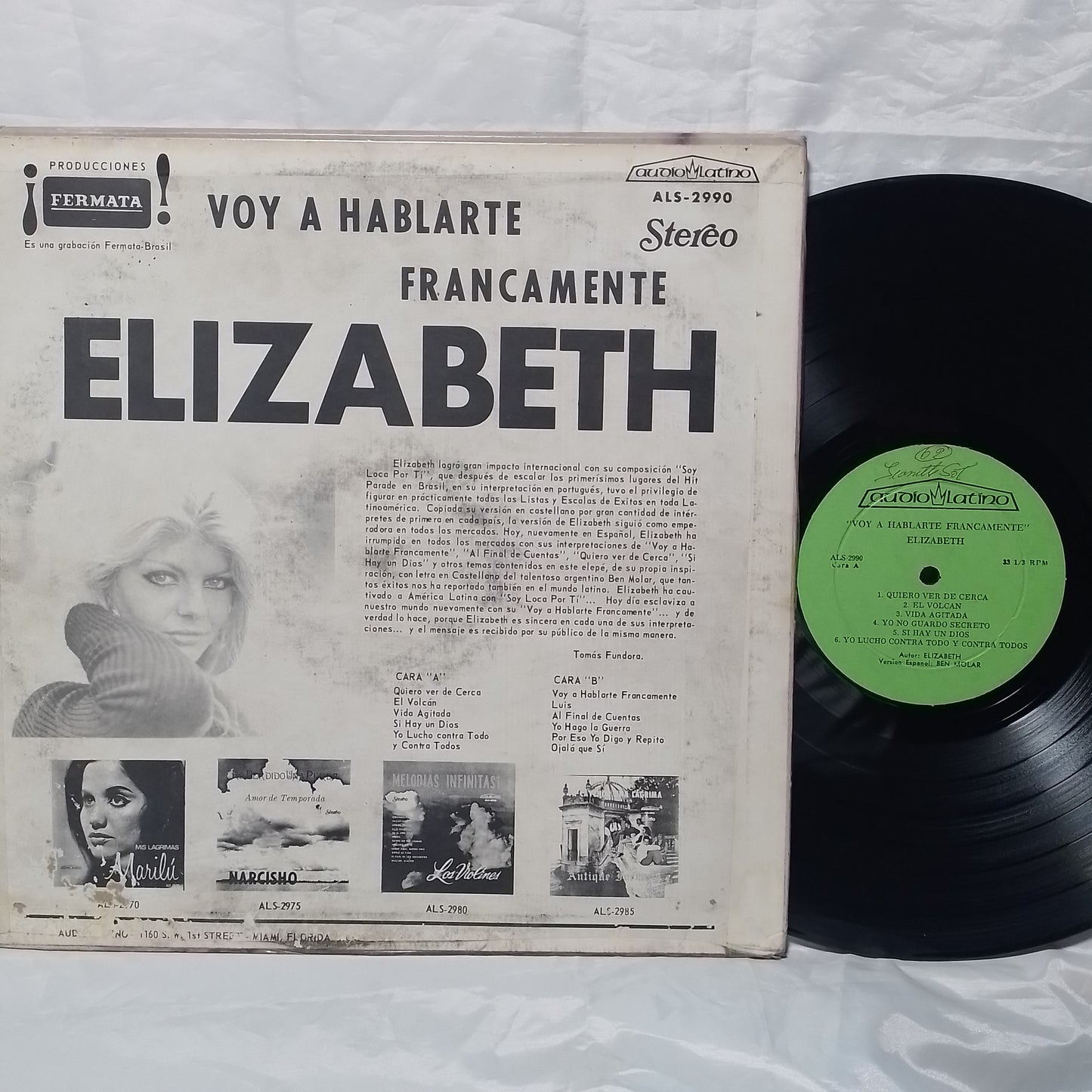 lp Elizabeth Voy A Hablarte Francamente made usa 1969 balada pop español