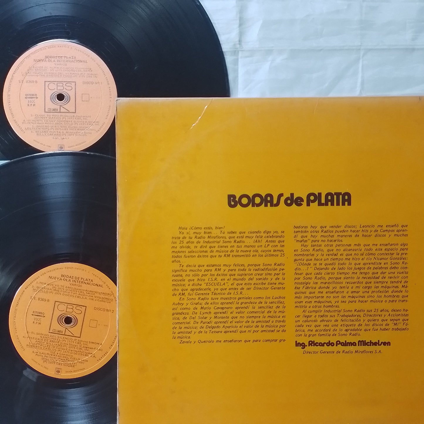 x2 lp bodas de plata nueva ola internacional simo & garfunkel doris day sandro leo dan made peru 1975 gatefolk pop rock