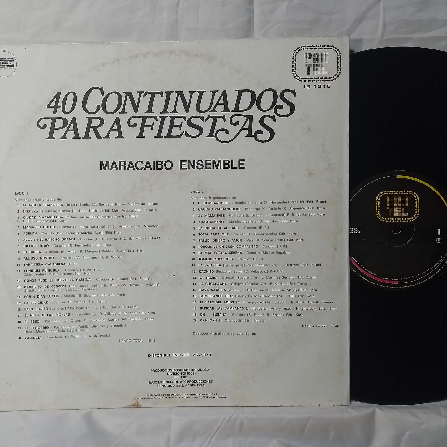 lp Maracaibo Ensemble 40 Continuados Para Fiestas made peru 1980 tropical latin