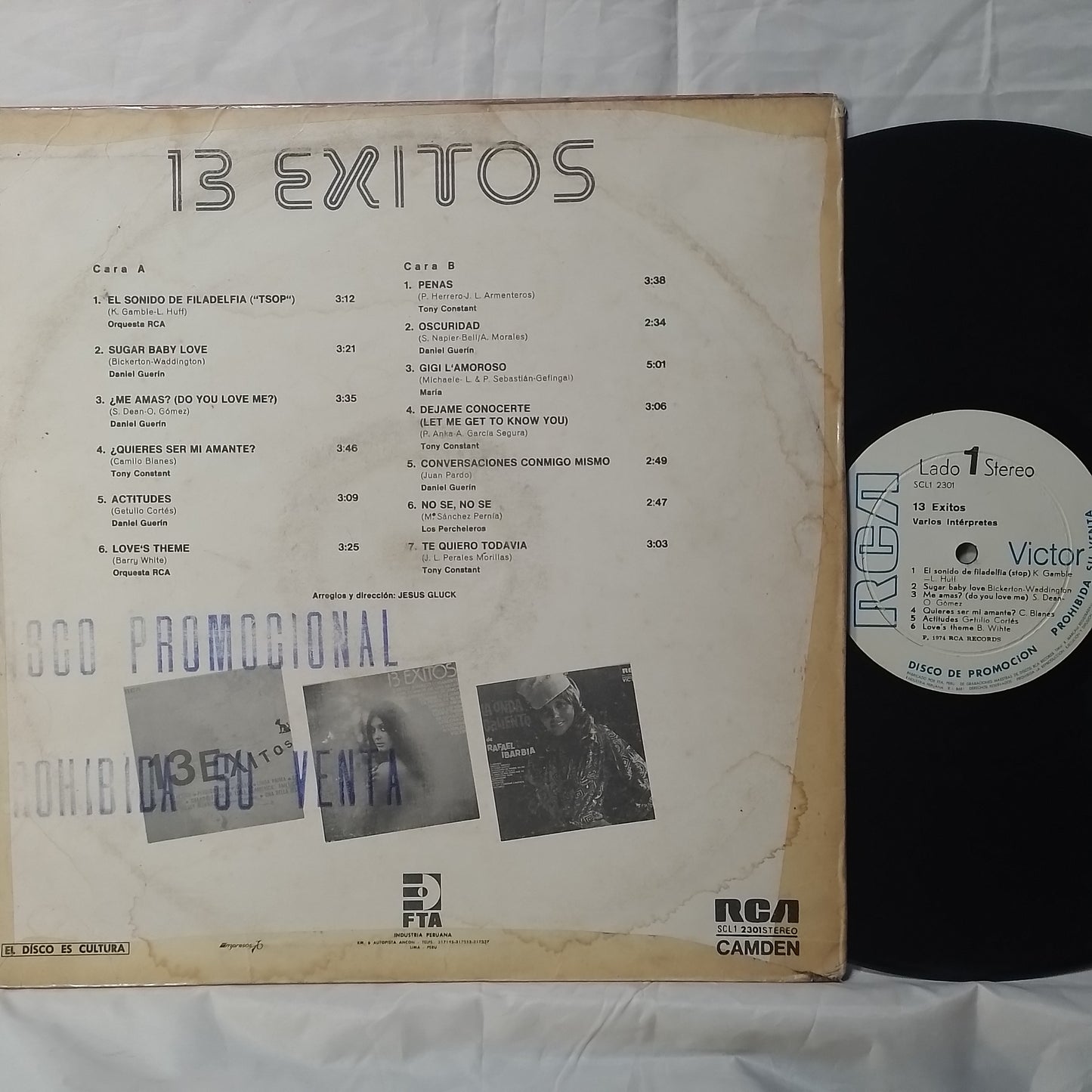 lp 13 exitos varios daniel guerin tony constant los percheleros made peru 1974 promocional jazz funk