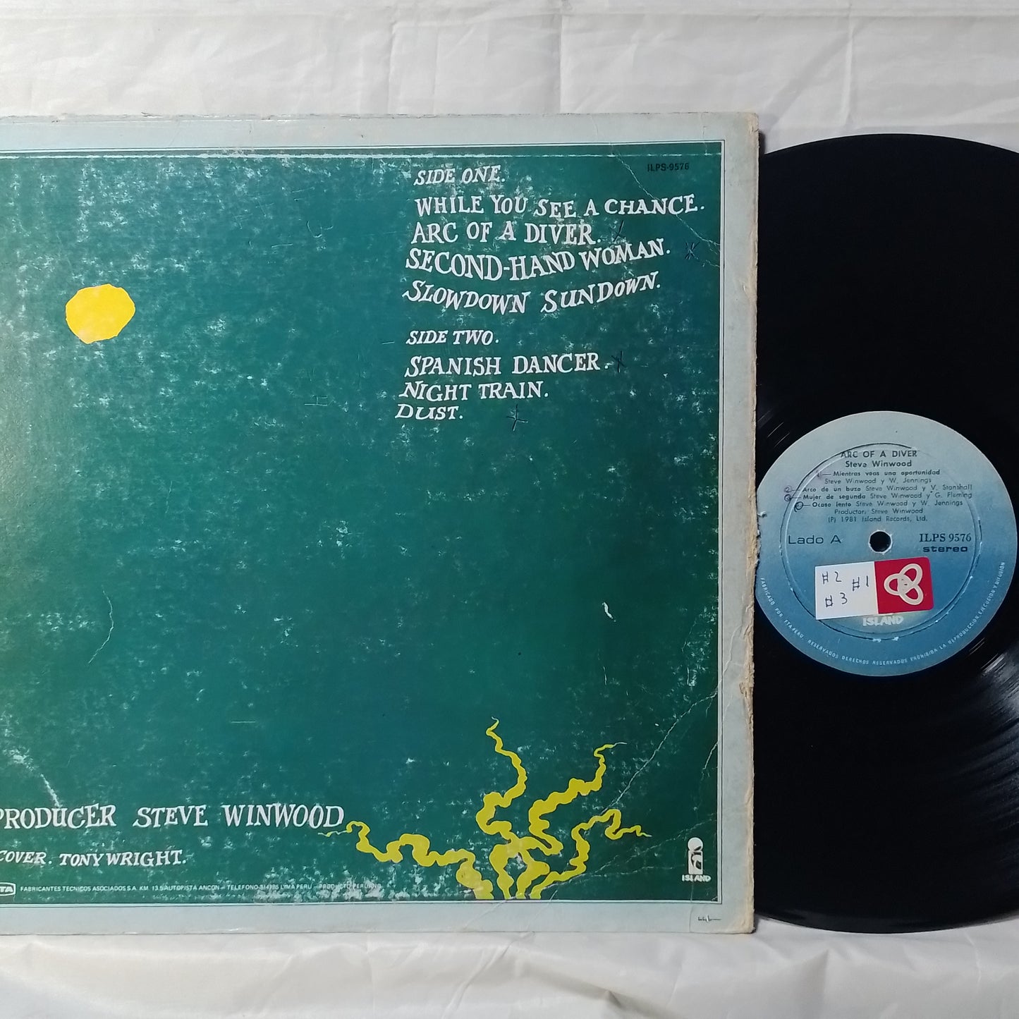 lp Steve Winwood Arc Of A Diver made peru 1981 rock pop