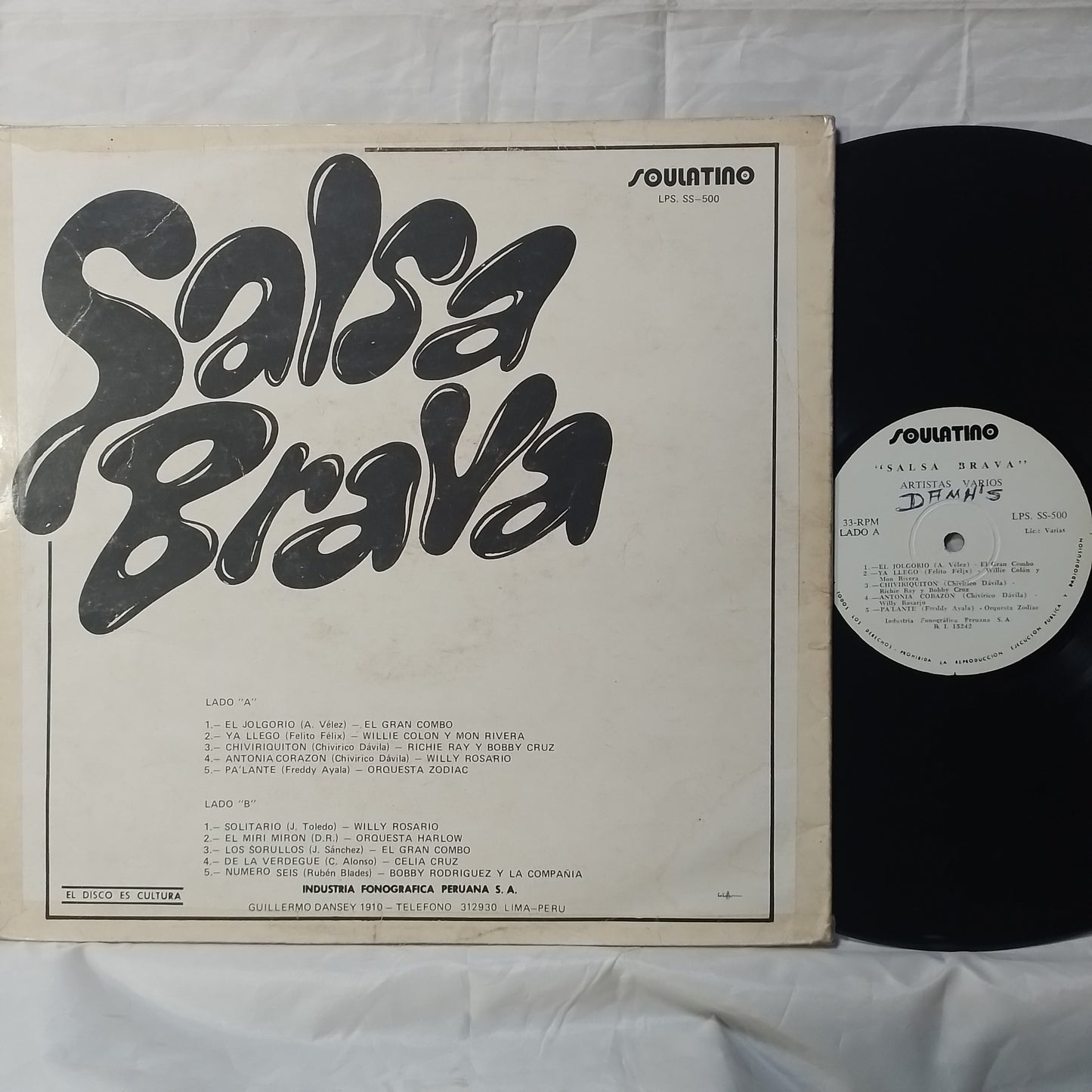 lp Salsa Brava willie colon celia cruz richie ray varios made peru 1975 latin salsa