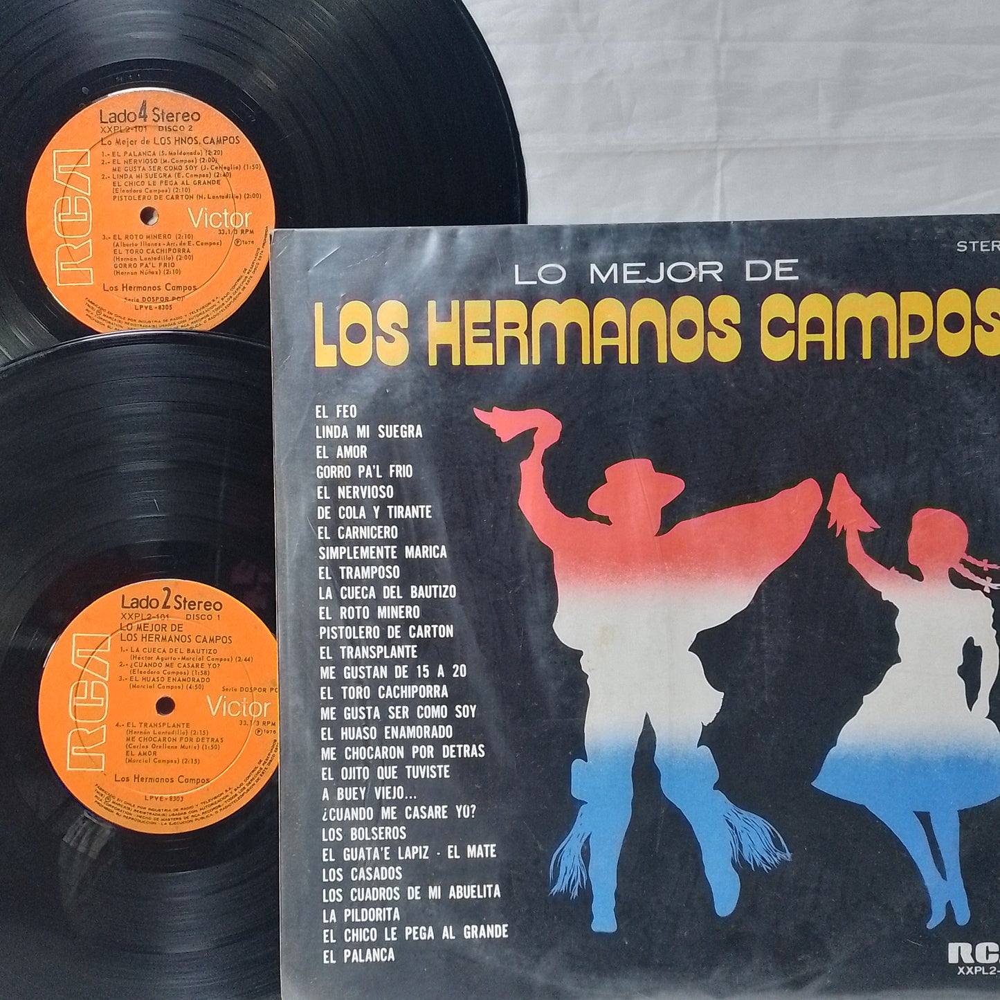 x2 lp Los Hermanos Campos Lo Mejor De Los Hermanos Campos made chile 1976 gatefold folk