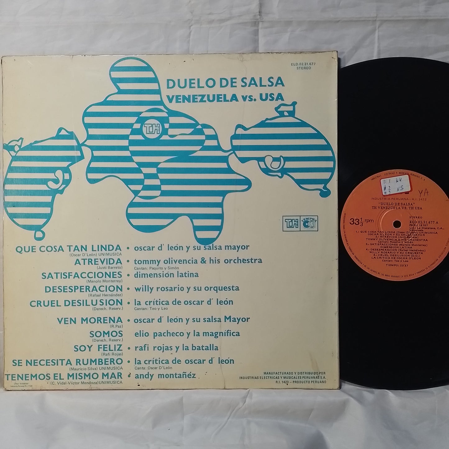 lp Duelo De Salsa Top Hits Venezuela Vs Top Hits USA made peru 1978 latin salsa