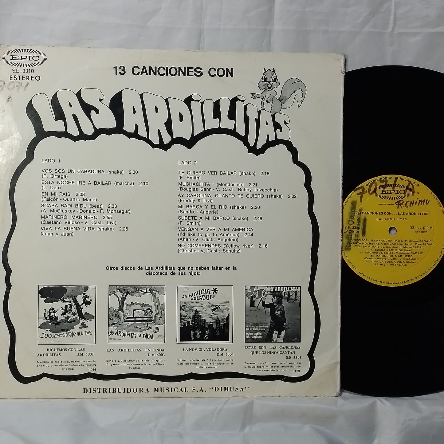 lp Las Ardillitas 13 Canciones Con Las Ardillitas made peru 1970 infantil