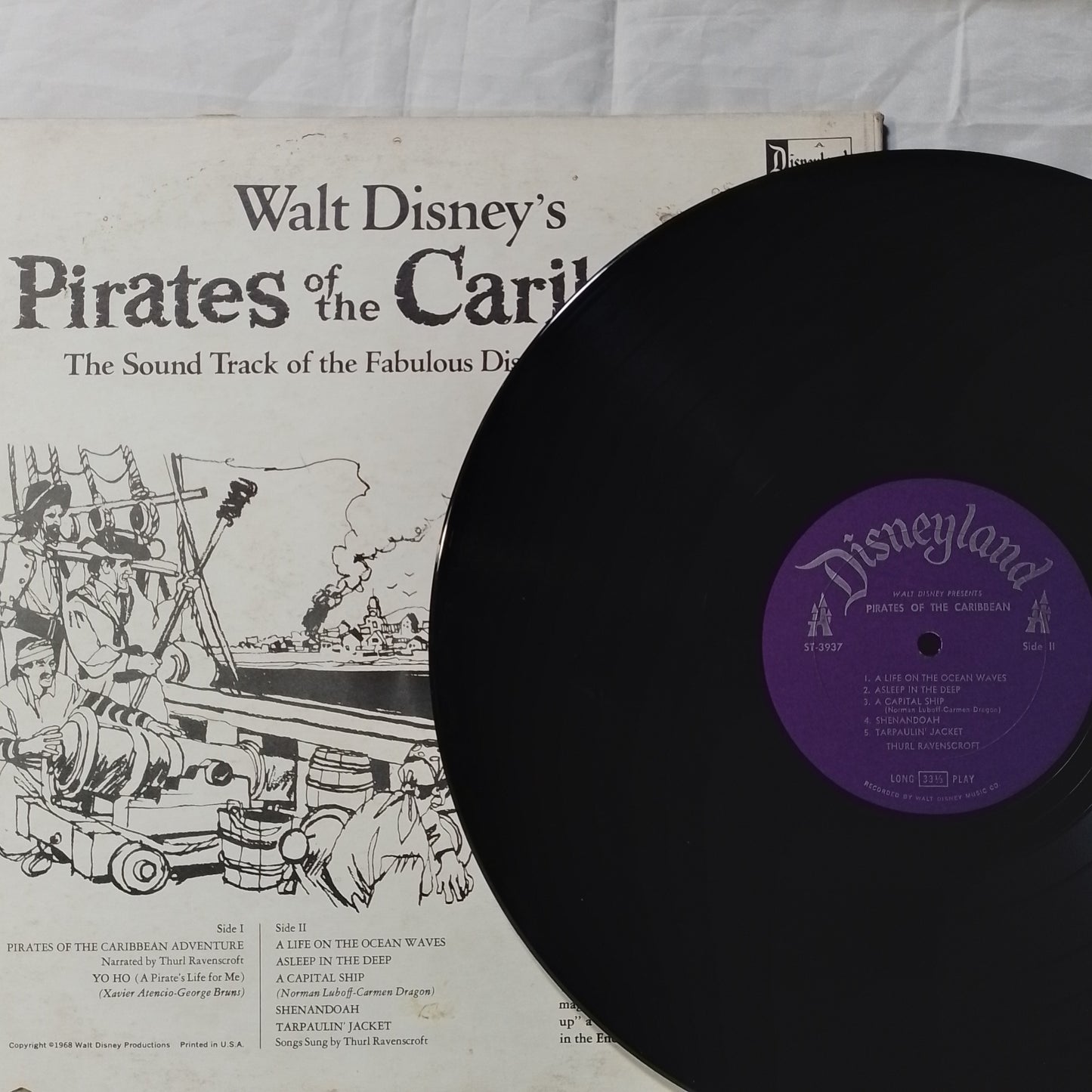 lp Pirates Of The Caribbean The Sound Track Of The Fabulous Disneyland Adventure made usa 1966 gatefold infantil