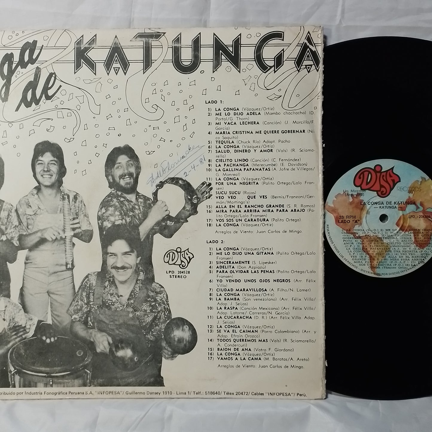 lp Katunga La Conga De Katunga made peru 1980 tropical latin