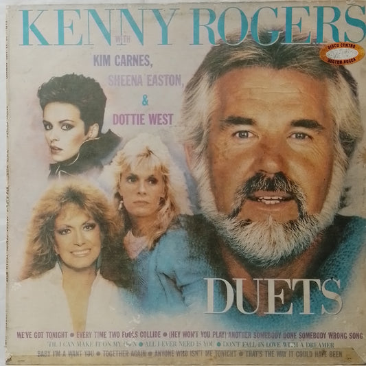 lp Kenny Rogers Duets Kim Carnes Sheena Easton Dottie West made peru 1984 ballad rock