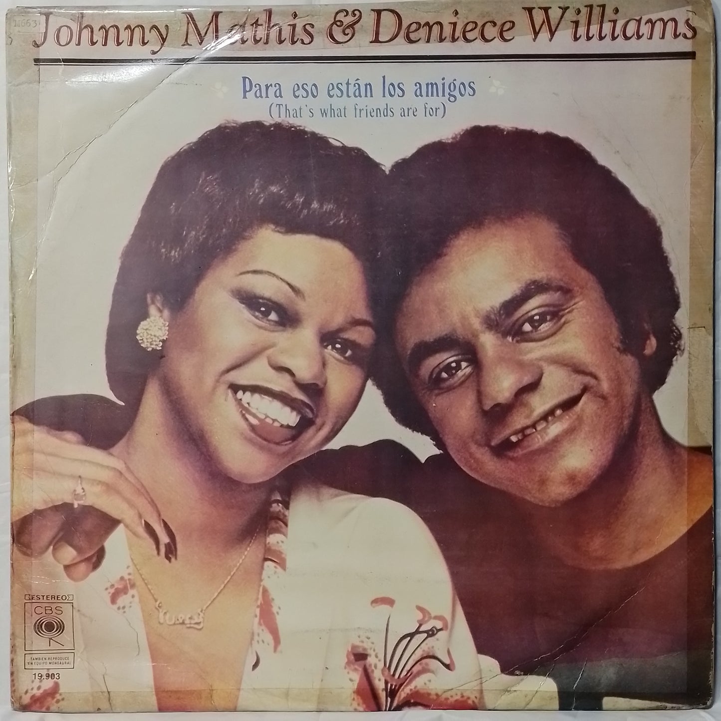 lp Johnny Mathis & Deniece Williams Para Eso Están Los Amigos made uruguay 1978 funk soul pop