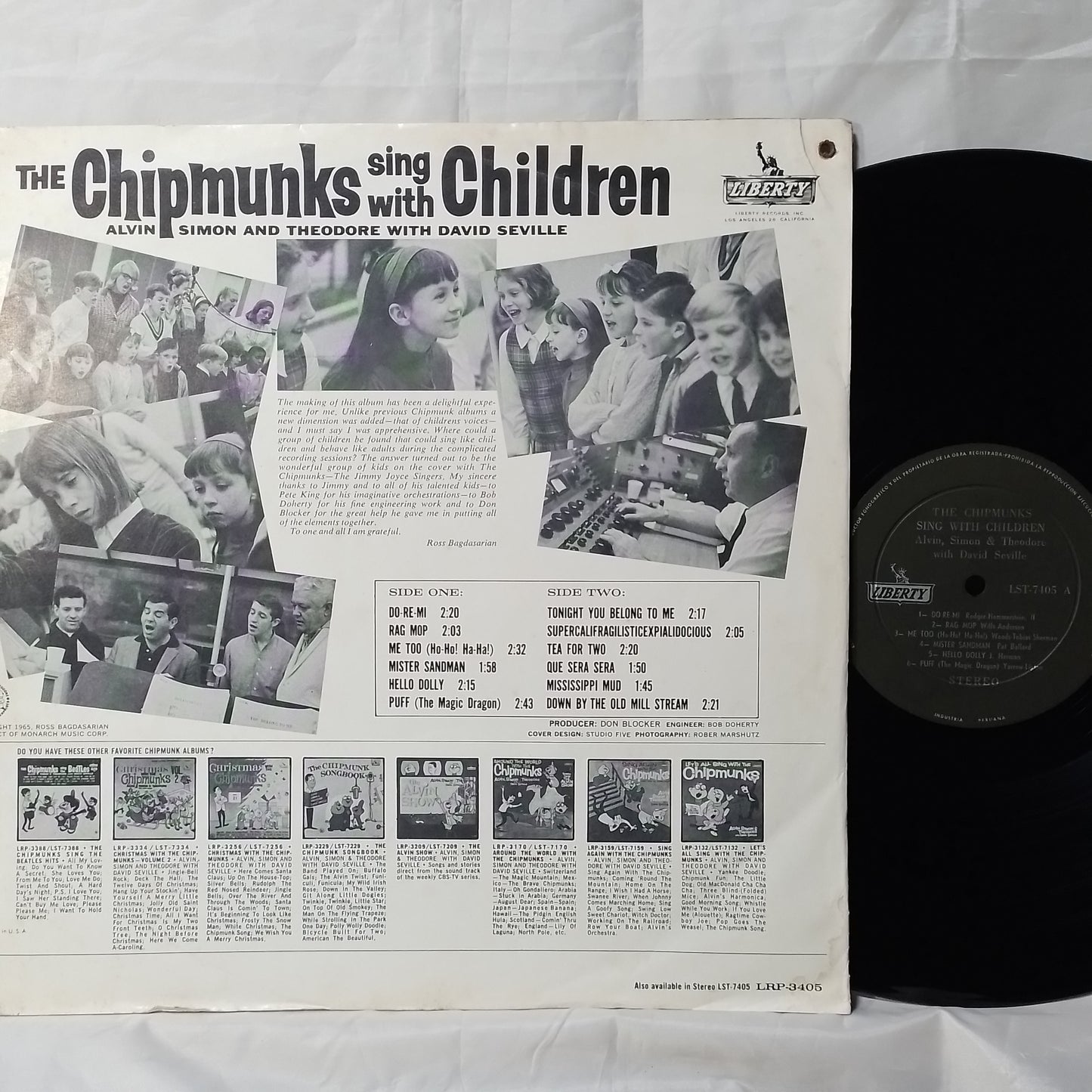 lp The Chipmunks The Chipmunks Sing With Children made peru 1965 infantil