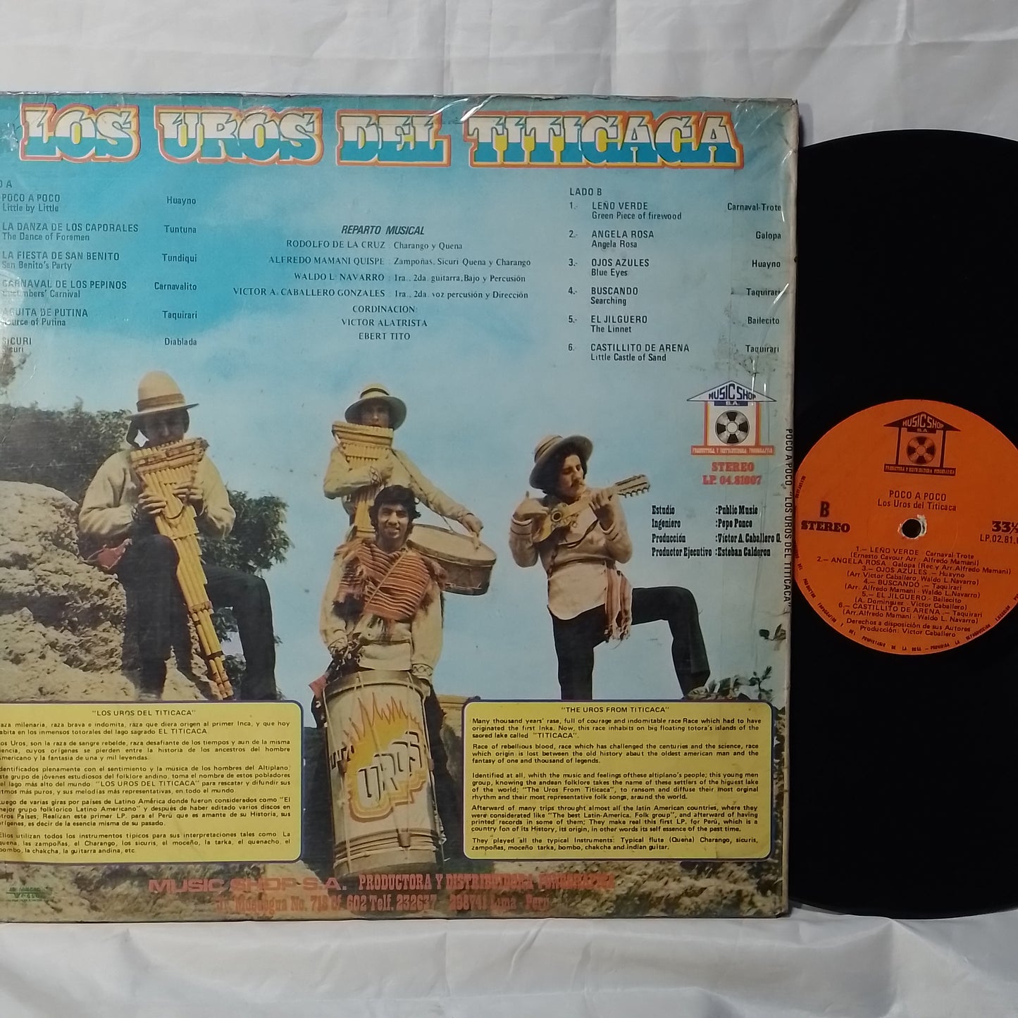 lp Los Uros Del Titicaca Poco A Poco made peru 1981 andean folk