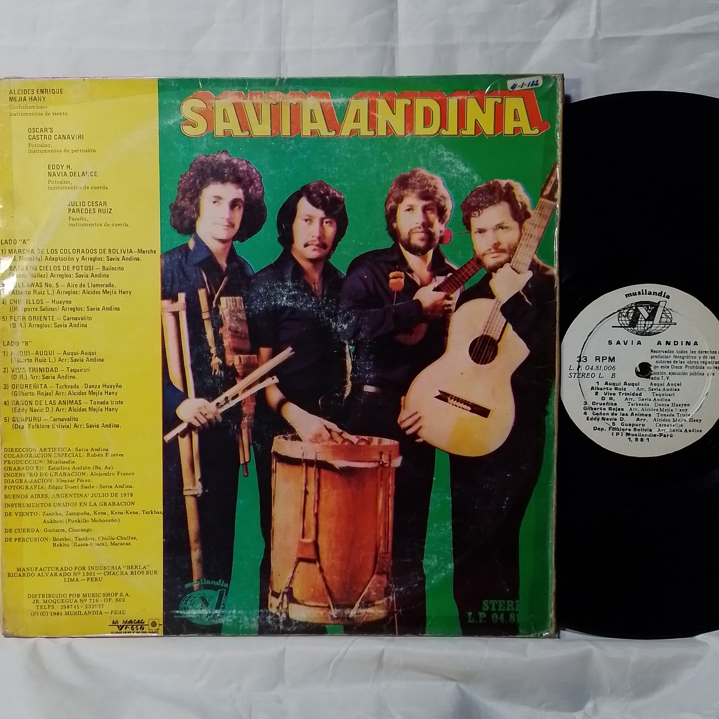 lp Savia Andina Savia Andina made peru 1982 andean folk