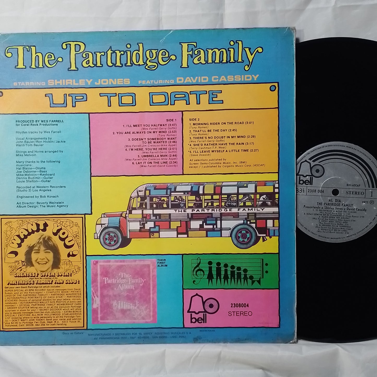 lp The Partridge Family al dia made 1971 pop rock