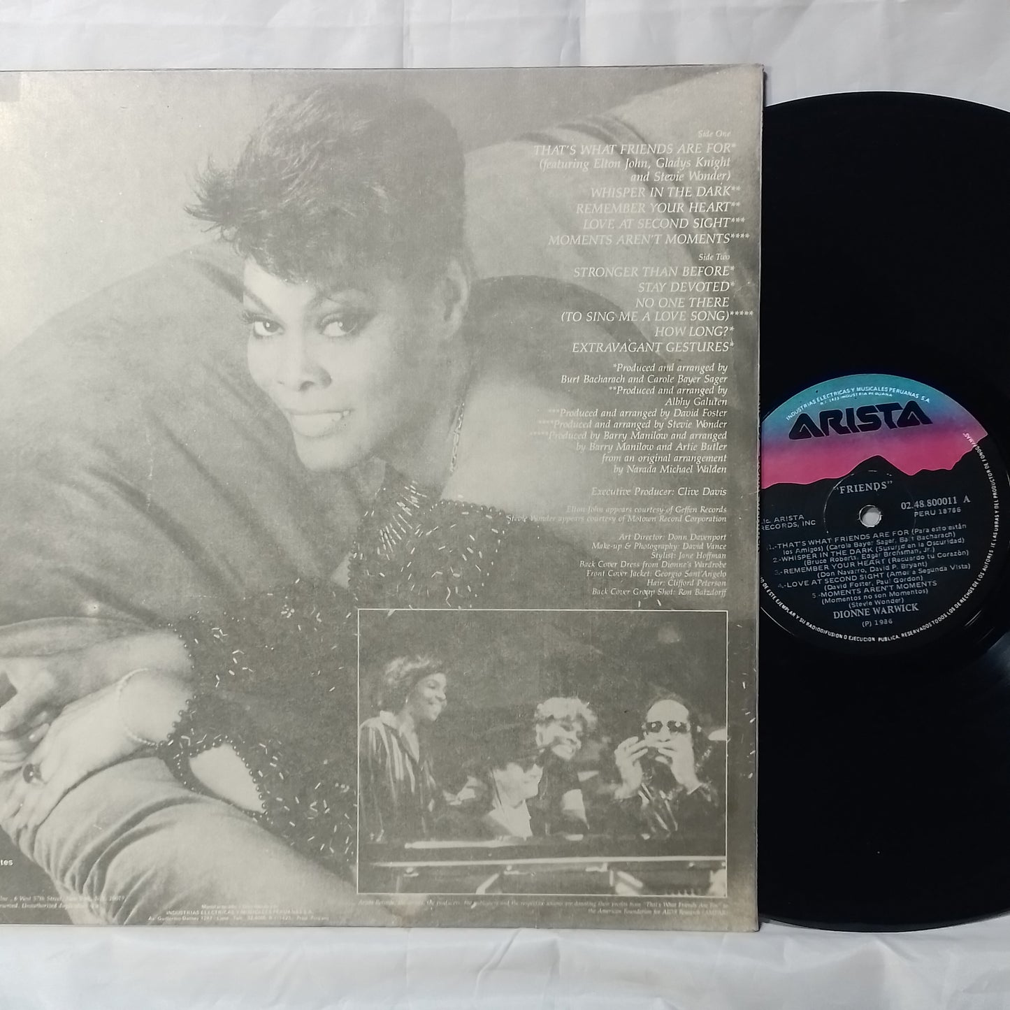 lp Dionne Warwick Friends made peru 1986 jazz soul