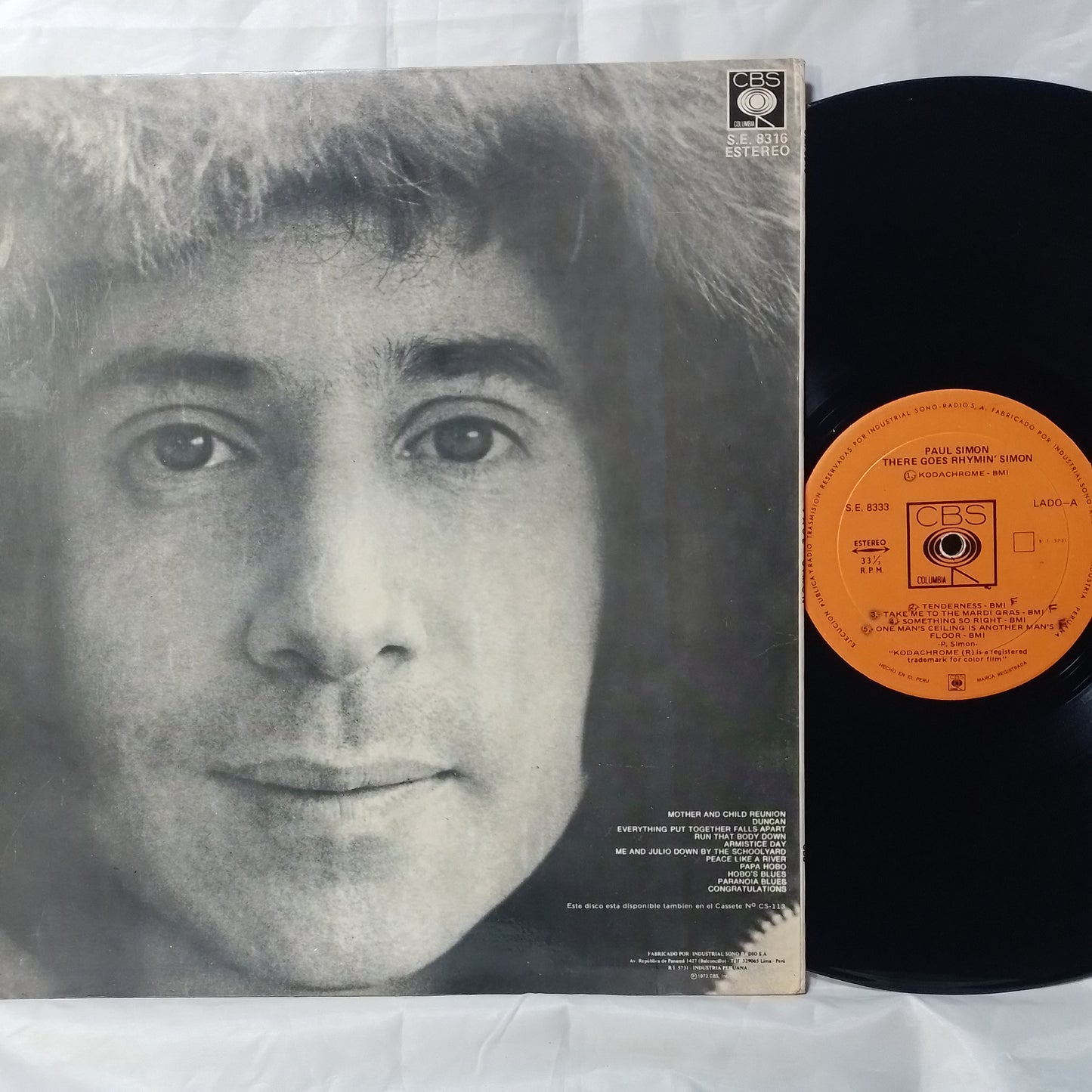 lp Paul Simon There Goes Rhymin Simon made peru 1973 rock