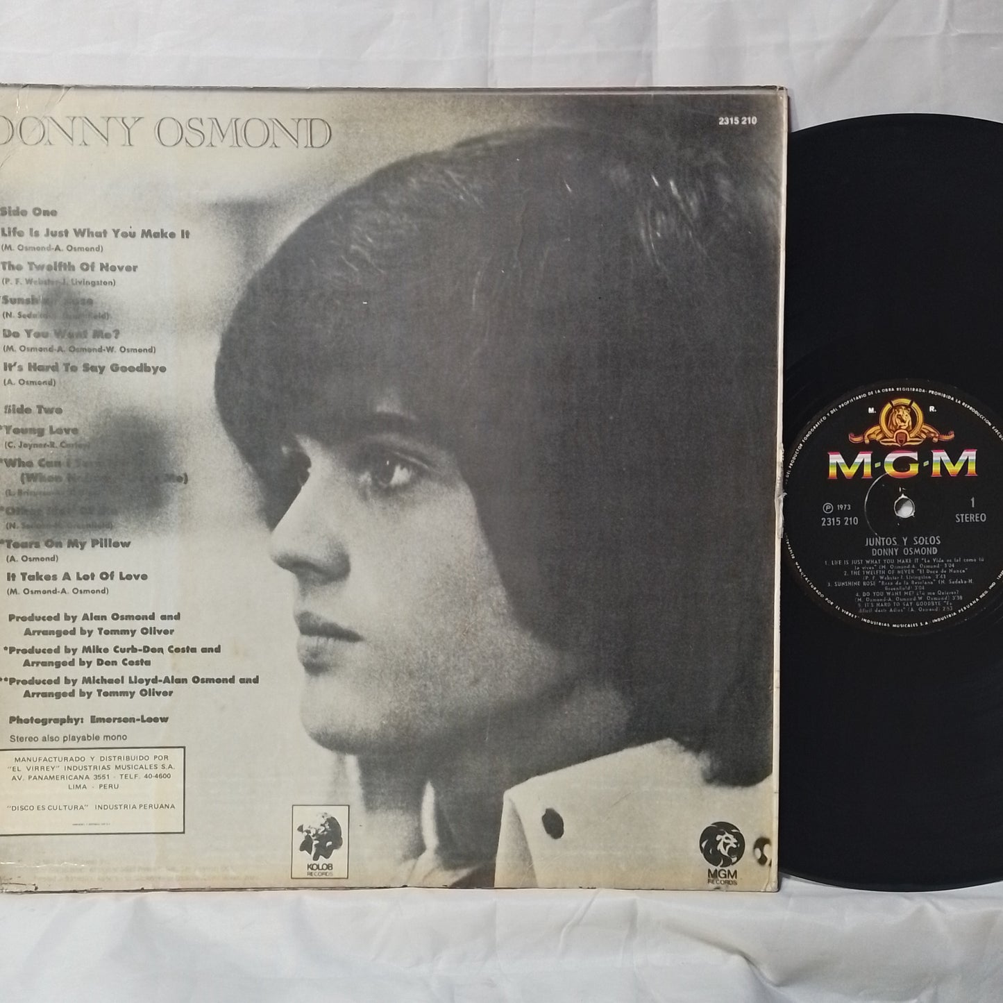 lp Donny Osmond Alone Together made peru 1973 pop