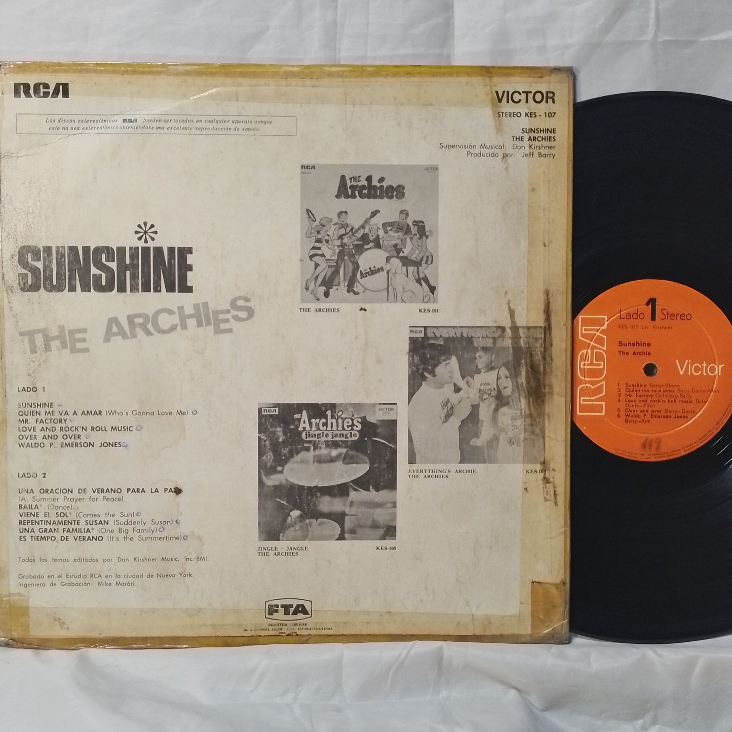 lp the archis Sunshine made peru 1970 rock pop