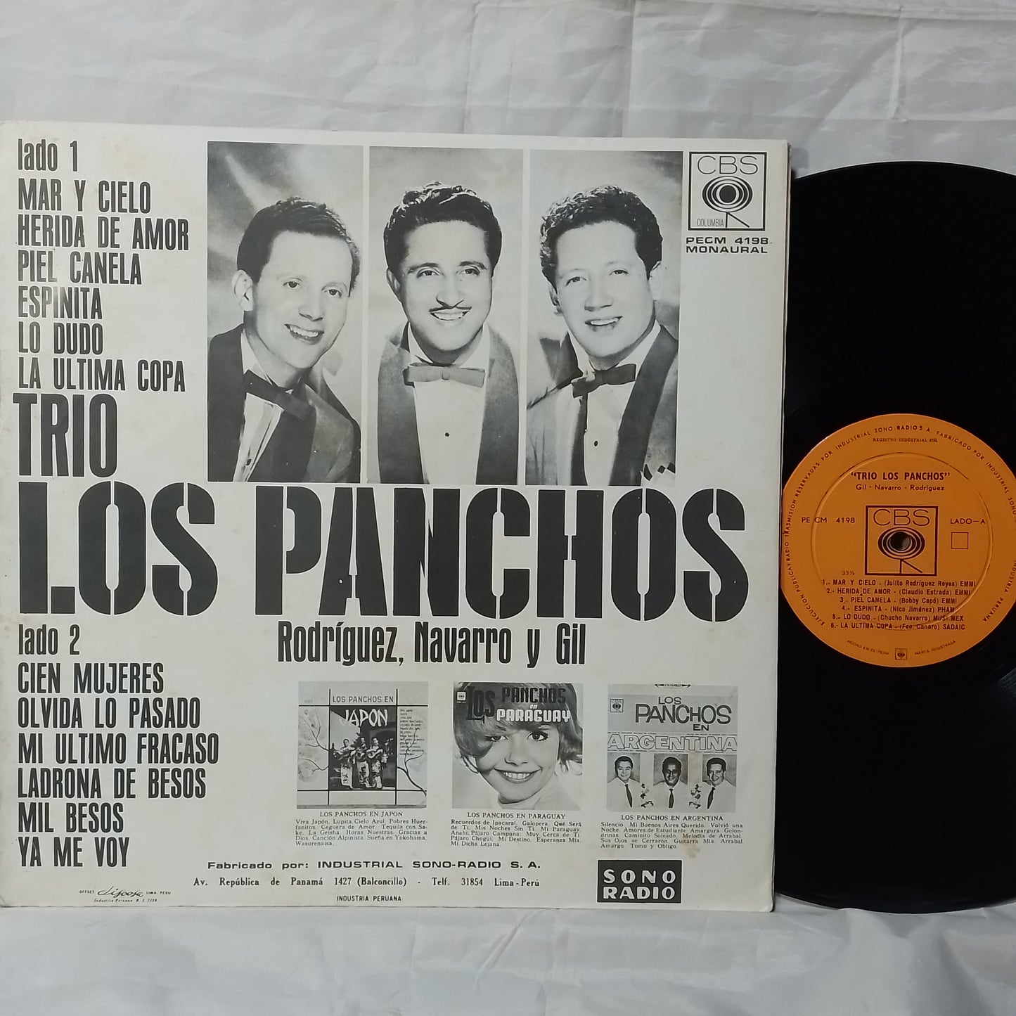 lp Trio Los Panchos gil navarro rodriguez made peru 1960 bolero latin