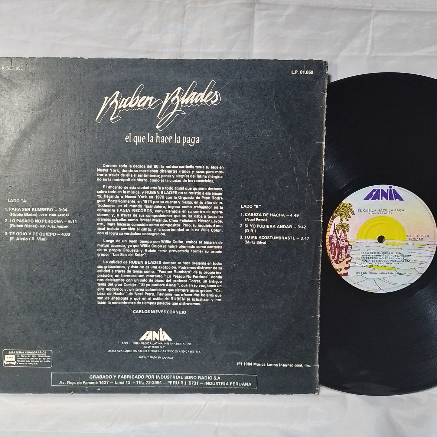 lp Ruben Blades El Que La Hace La Paga made peru 1984 salsa